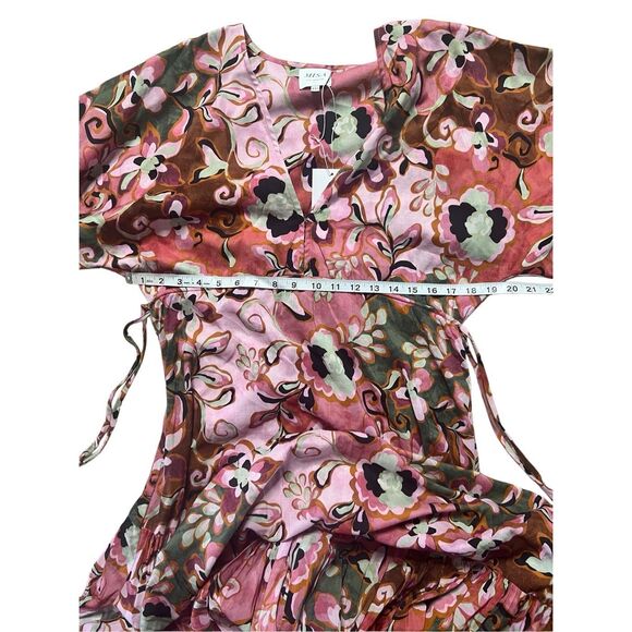 Misa Los Angeles Women's Multicolor YSA Deep V-Neck Tiered Maxi Dress XXS NWT - Picture 3 of 7